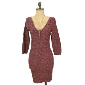 BCBGeneration Bodycon Mini Dress XS/S 3/4 Sleeve Light Wine NWT $108 B25